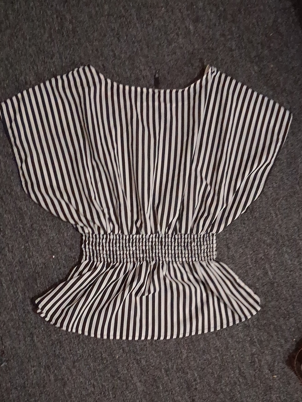Rouched Waist Polyester Blouse
